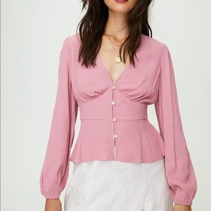 Aritzia Wilfred prairie blouse